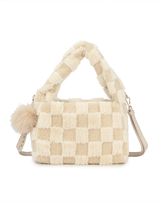 Fluffy bag beige