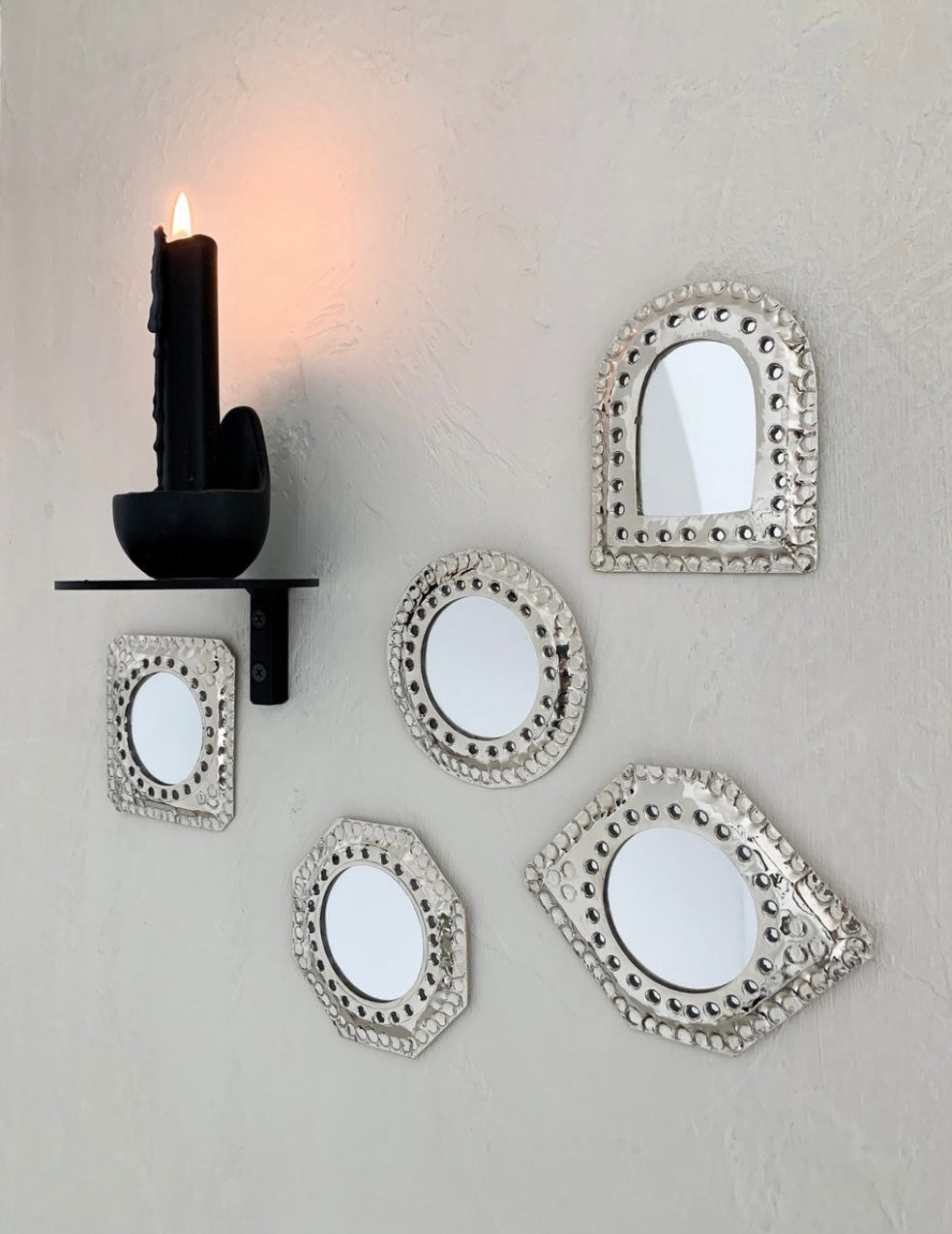 Miroirs marocains - Argent - 5 pièces