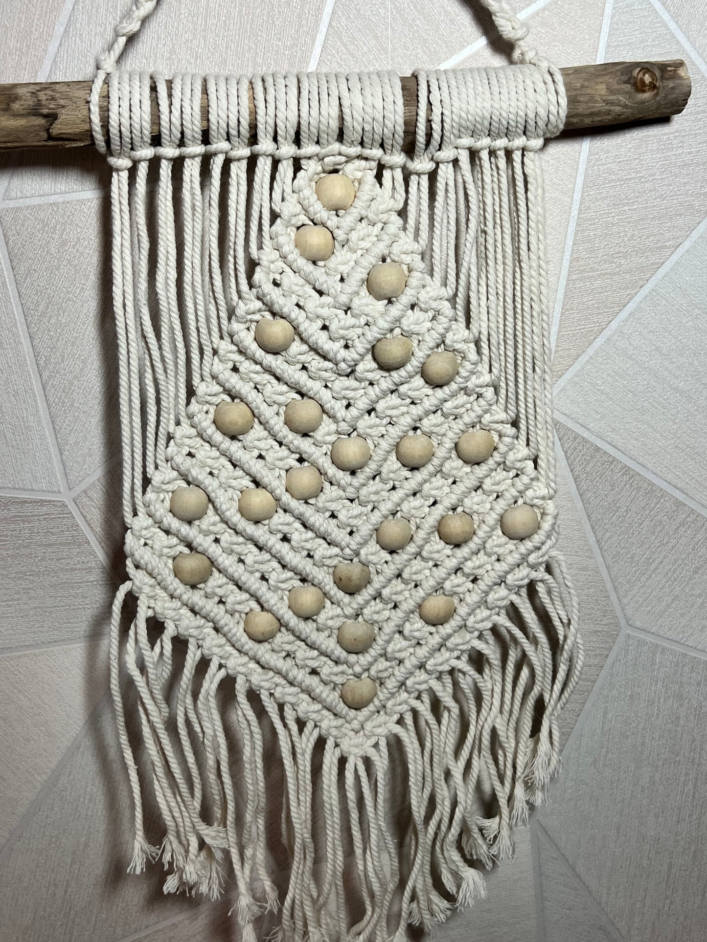 Macramé beads wall decor