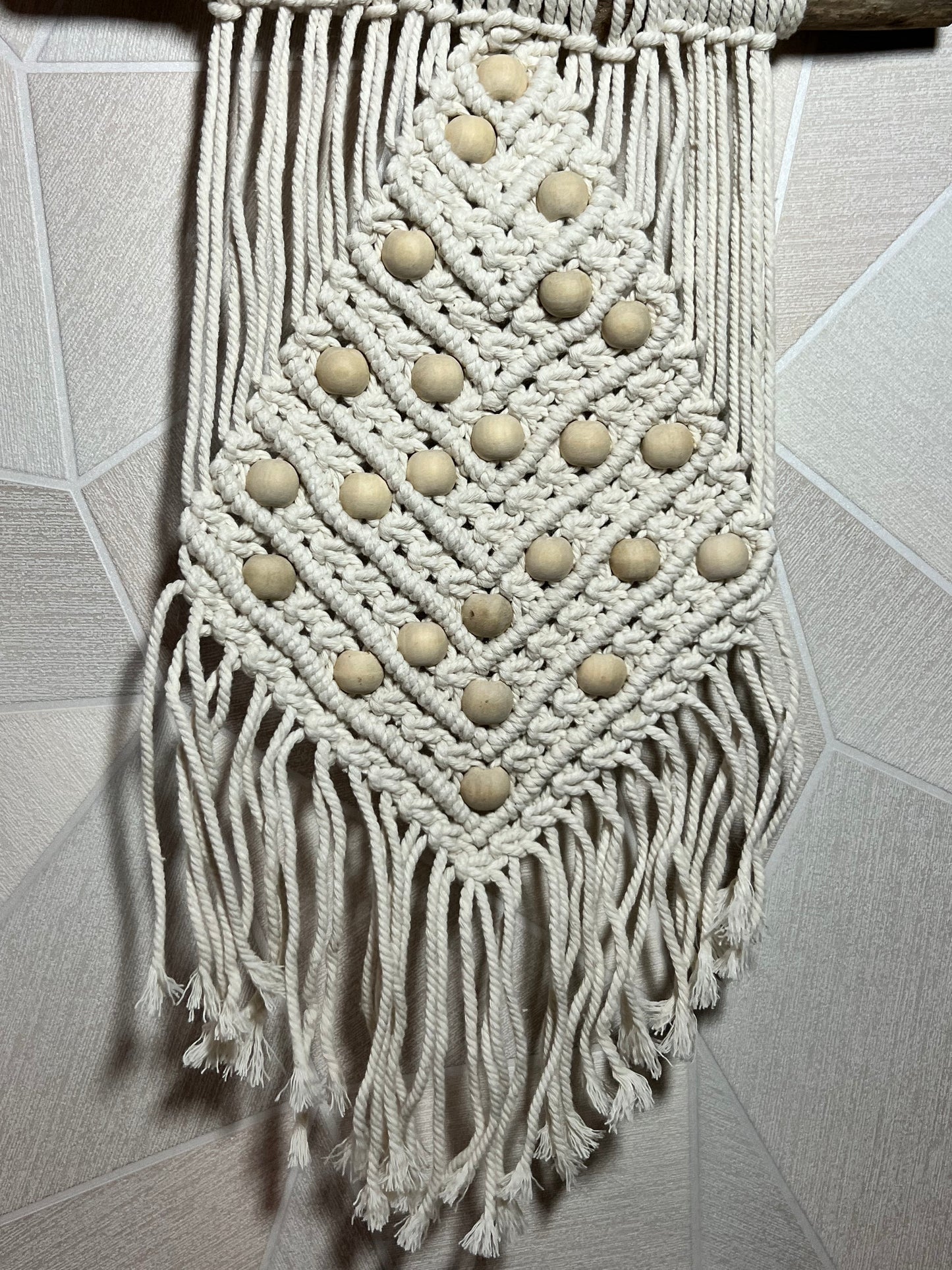 Macramé beads wall decor