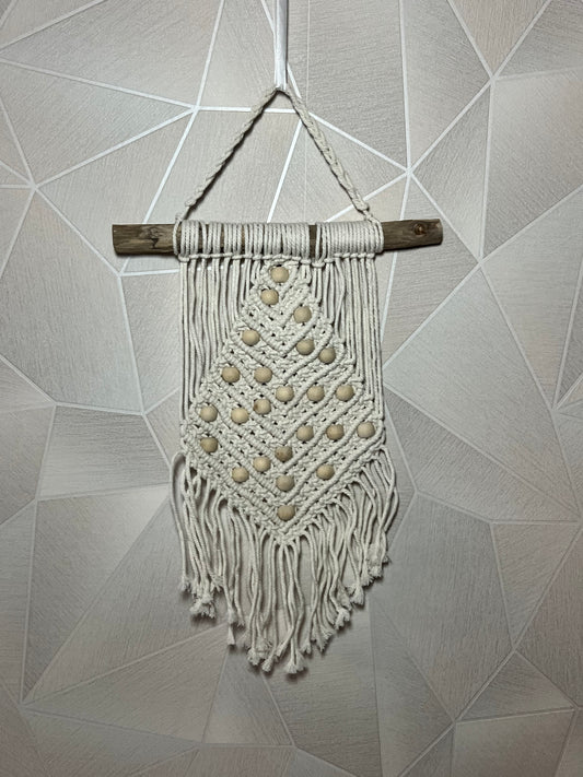 Macramé beads wall decor