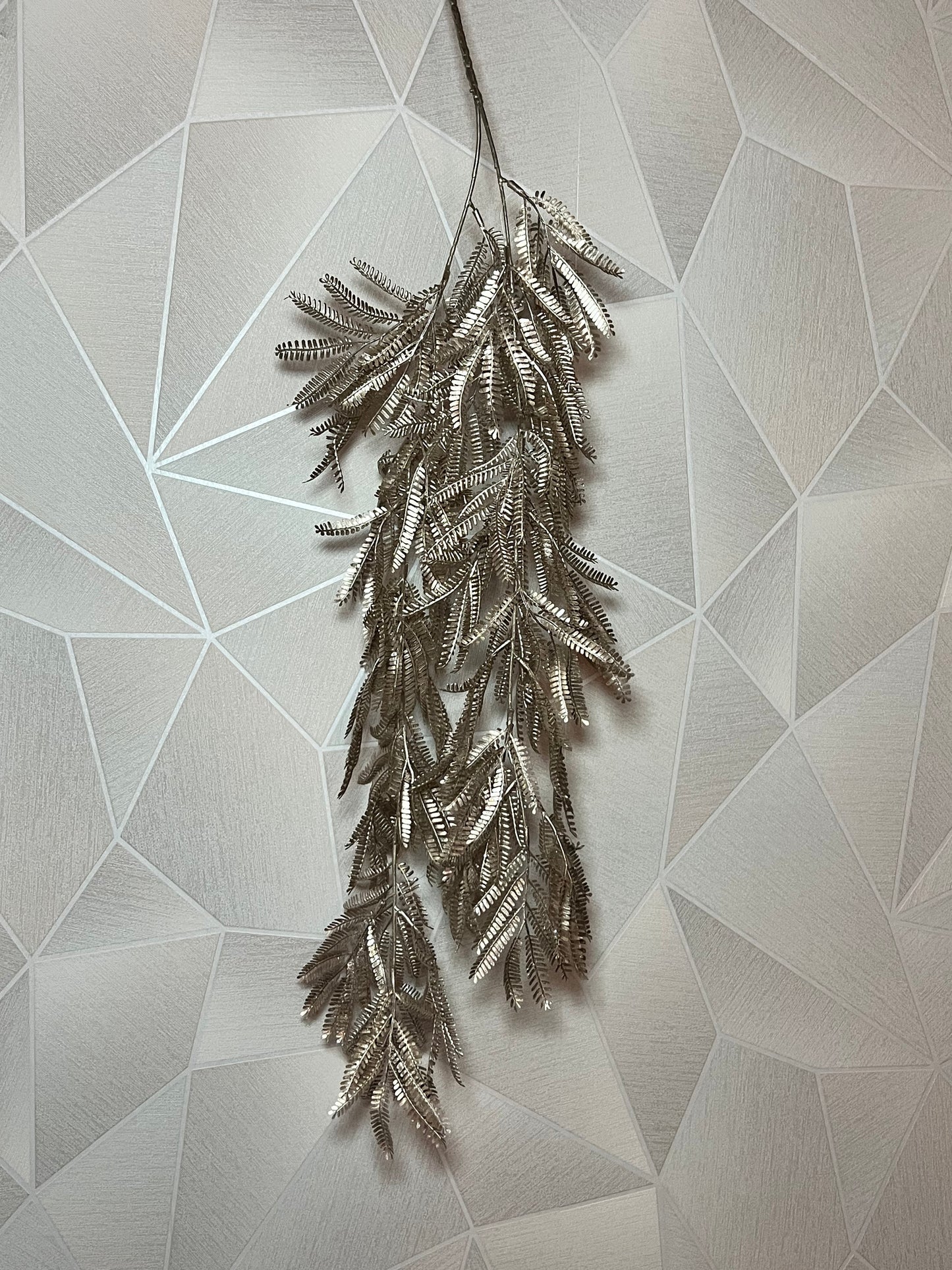 Silver decor branch