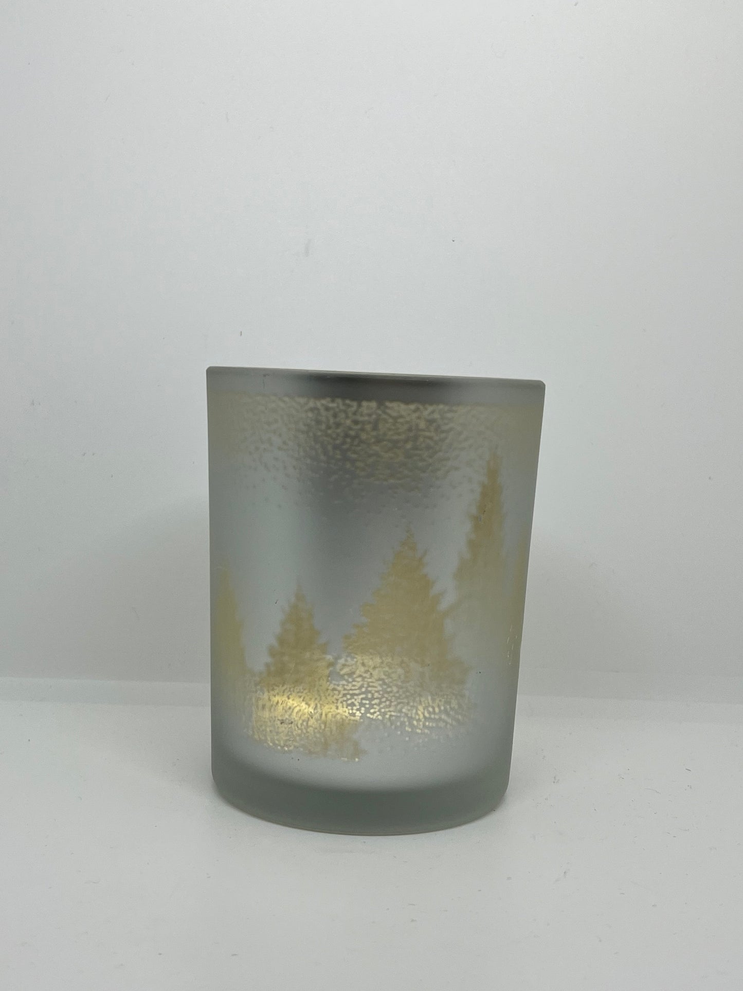 Christmas tree glass candle holder