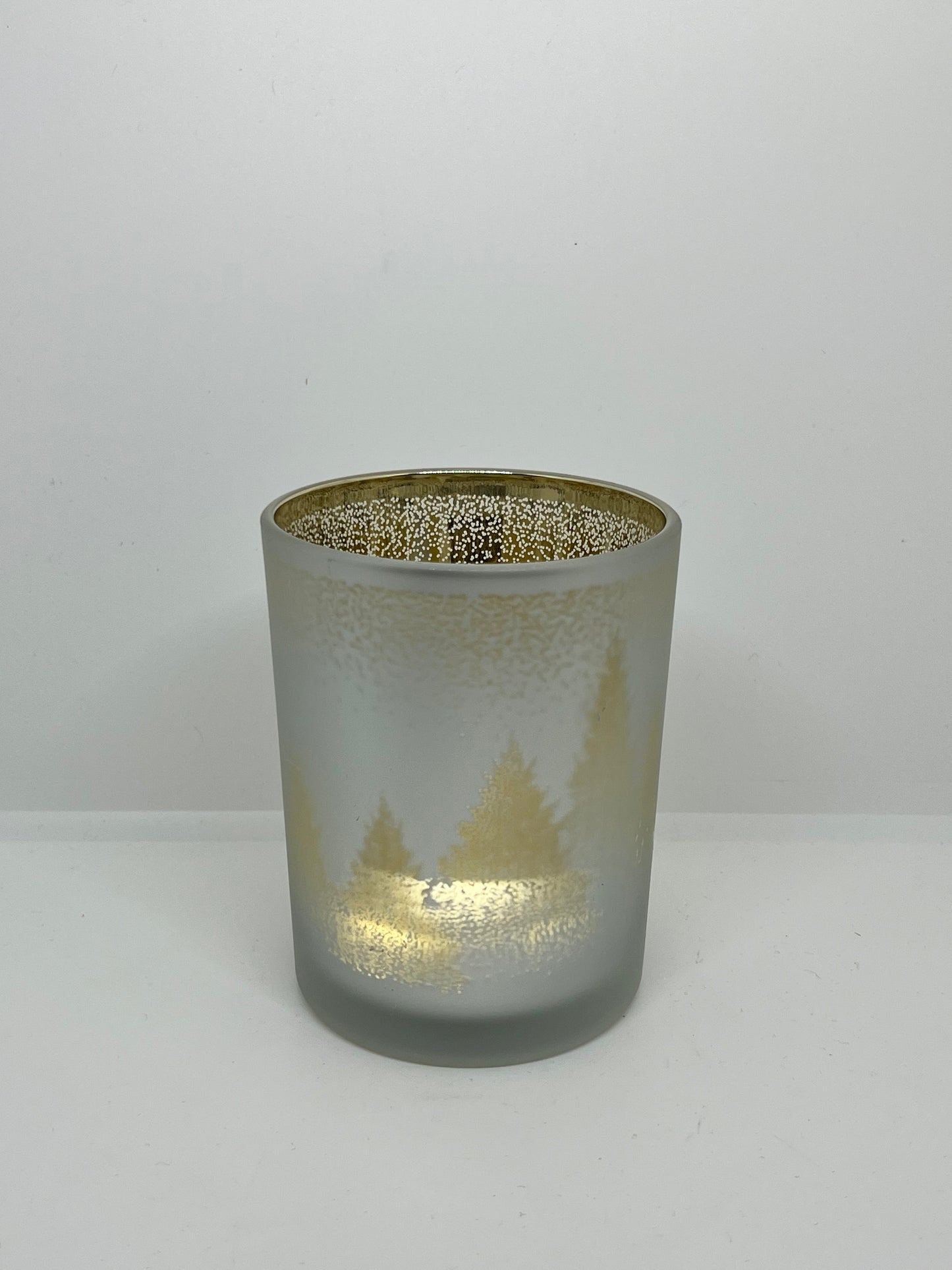 Christmas tree glass candle holder