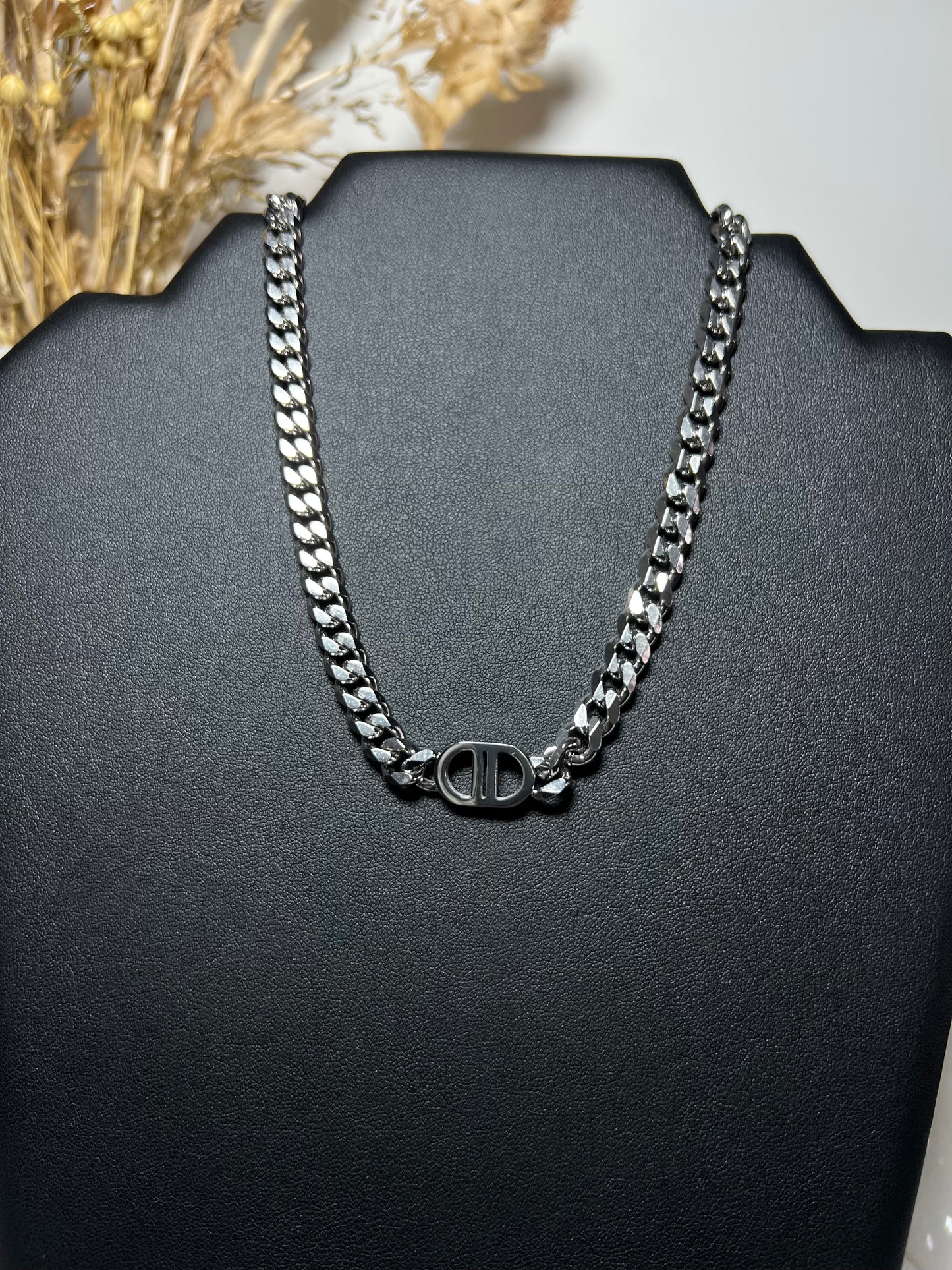 Double D ketting - Zilver